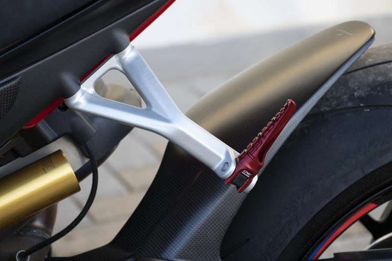 Footpegs for OEM rearsets Ducati LIGHT - passenger Red