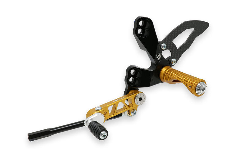 Adjustable rear sets Ducati Streetfighter 848 1098 Gold