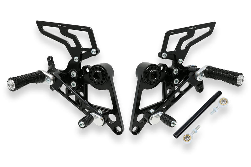Adjustable rear sets Hypermotard 796 1100 Black