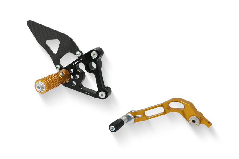 Adjustable rear sets Ducati 848 1098 1198 Gold