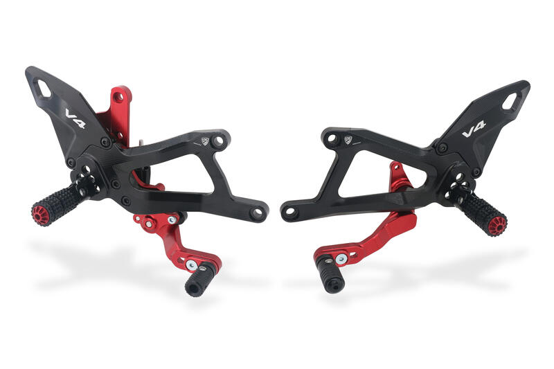 Adjustable rearsets Ducati Panigale V4 Black/Red