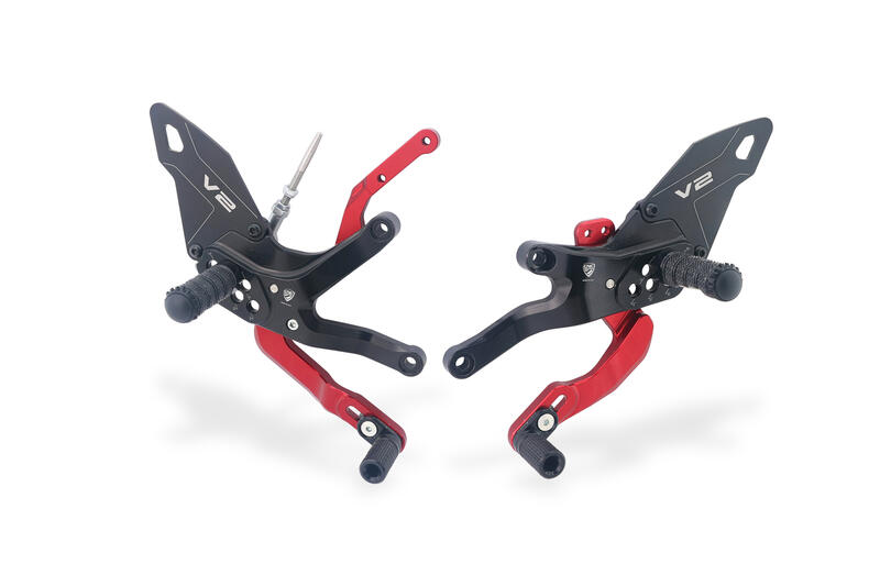Adjustable Rearsets Ducati Panigale V2 MY2025 Black/Red
