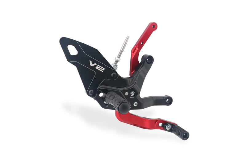Adjustable Rearsets Ducati Panigale V2 MY2025 Black/Red