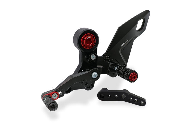 Adjustable rear sets rider Ducati Monster 937 Black/Red