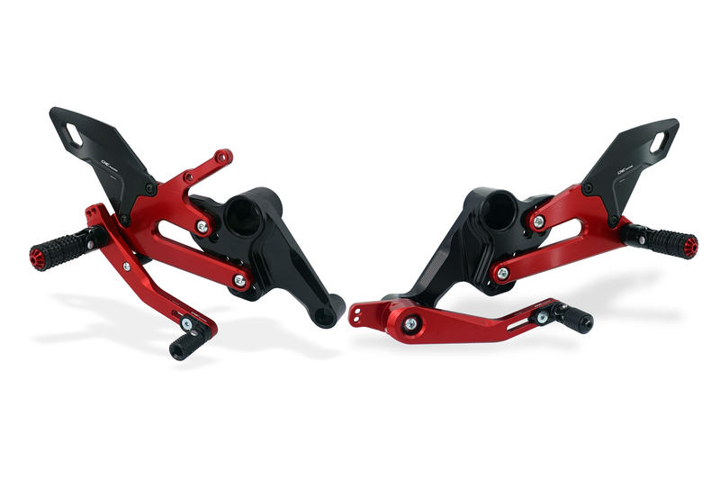 Adjustable rear sets Aprilia RS 660 - Tuono 660 Black/Red