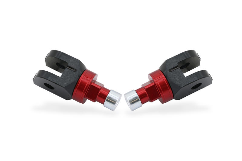 Footpegs kit TOURING passenger - Advanced Mounting System Black/Red