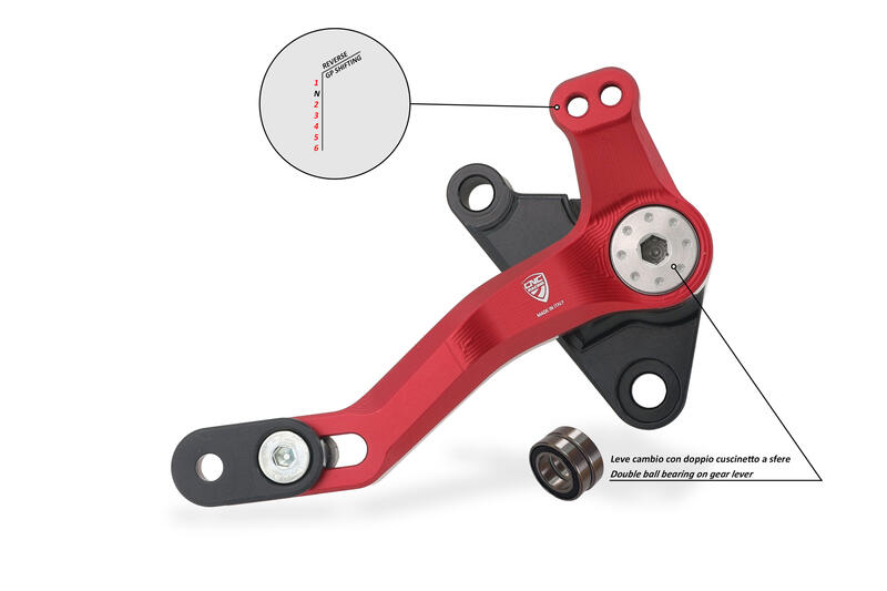 Leva cambio Ducati Multistrada V4 / V4S / V4 Pikes Peak / V4 RS / V4 Rally - SLIDE Red