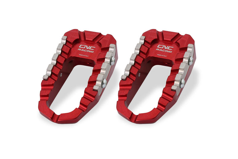 Footpegs kit TOURING - driver Red