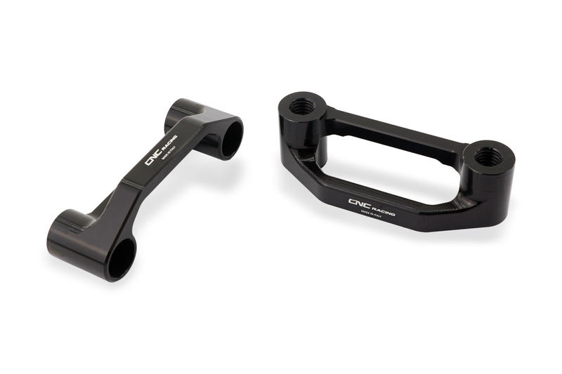 Rear footrest blanking plates Aprilia Black