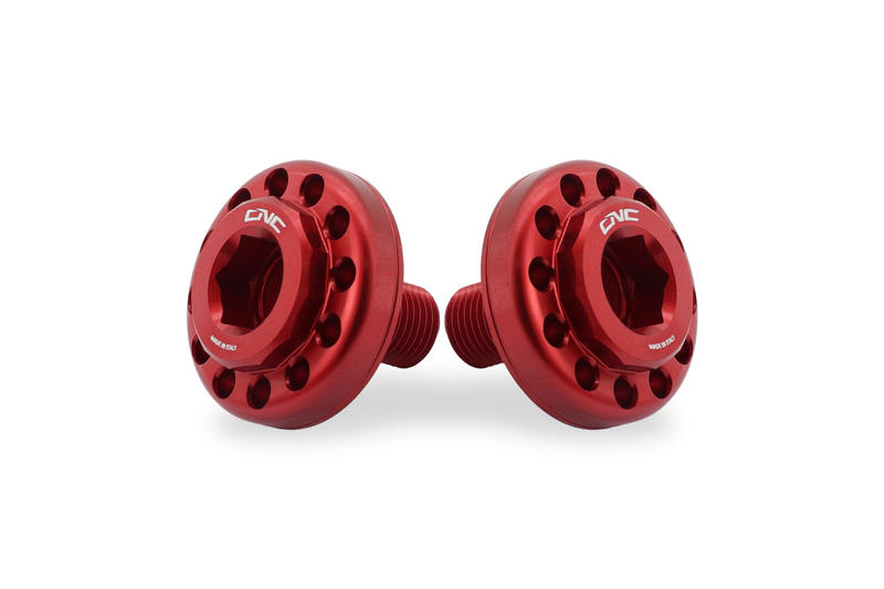 Central bolt kit for OEM rearsets Ducati Red