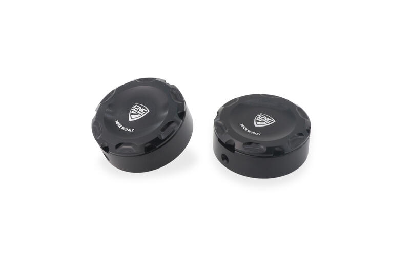 Central bolt caps kit for OEM rearsets Ducati Black