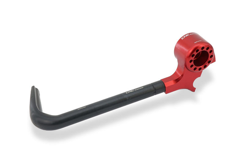 Lever-Guard Street - Clutch lever protector with bar-end mirror housing Red