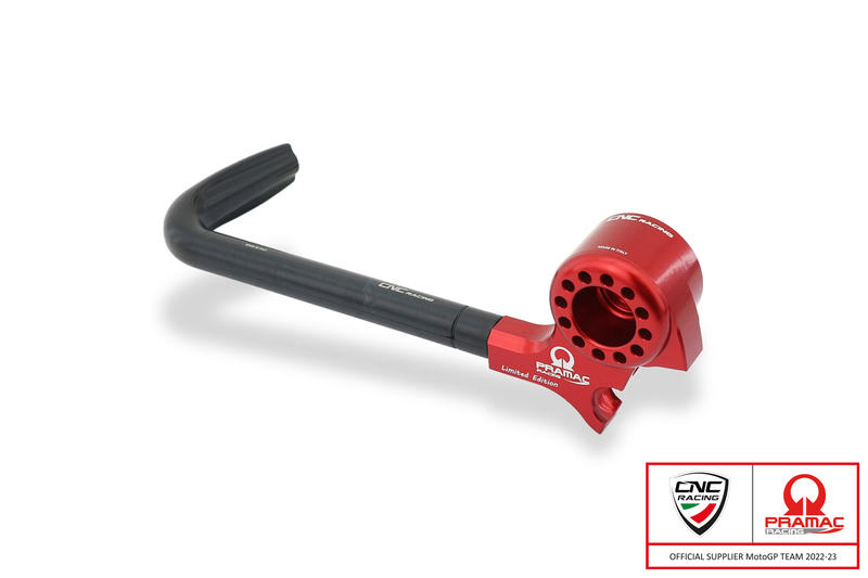 Lever-Guard Street - Clutch lever protector with bar-end mirror housing - Pramac racing Limited Edition Red