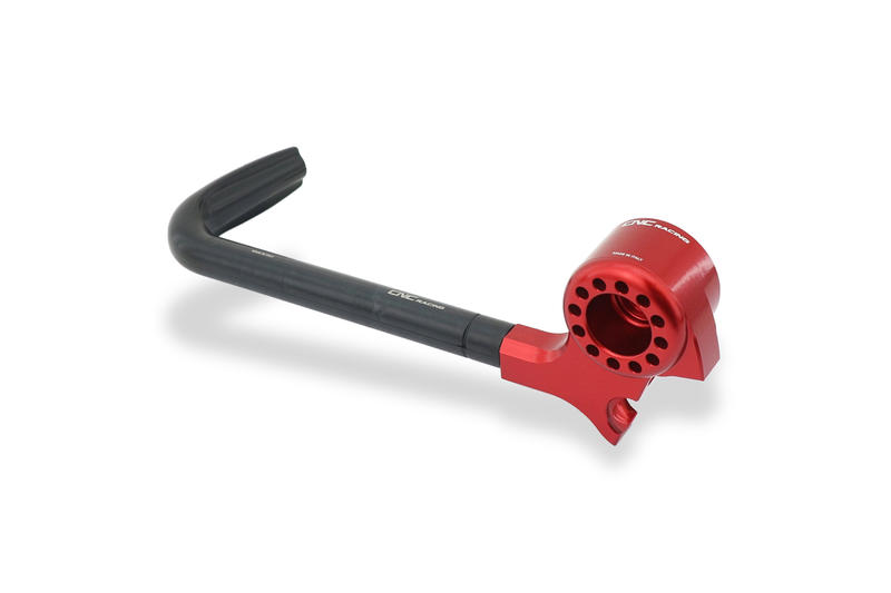 Lever-Guard Street - Clutch lever protector with bar-end mirror housing Red