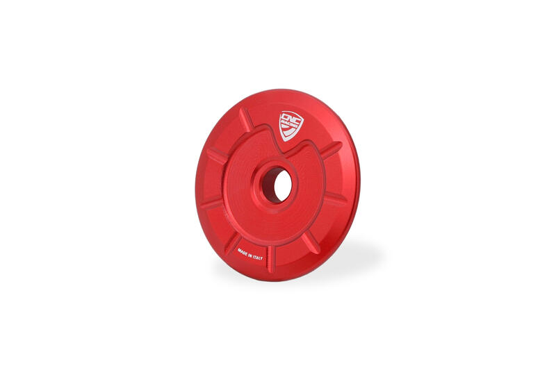 Triple clamps - top plate nut cap Ducati Red