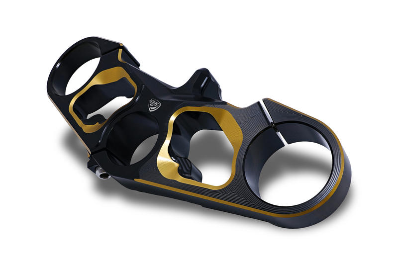 Triple clamps - Top Yoke - Bicolor Black/Gold