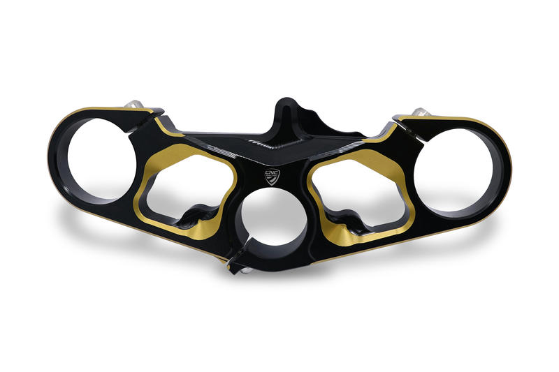 Triple clamps - Top Yoke - Bicolor Black/Gold