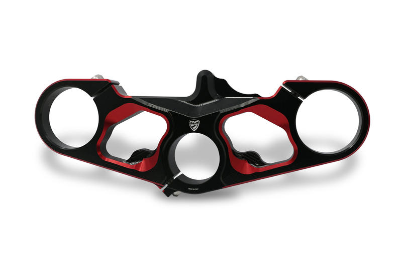 Triple clamps - Top Yoke - Bicolor Black/Red