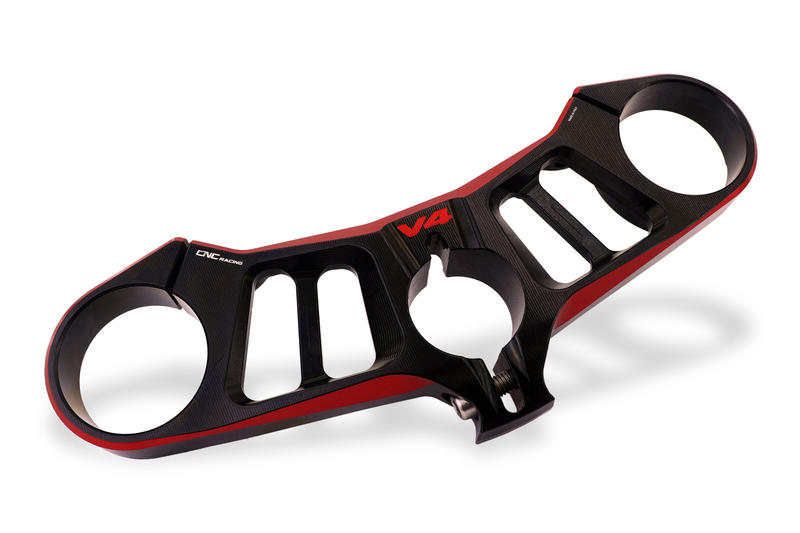 Piastre di sterzo Ducati Panigale V4 - Superiore - BICOLOR Black/Red