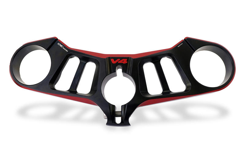 Piastre di sterzo Ducati Panigale V4 - Superiore - BICOLOR Black/Red