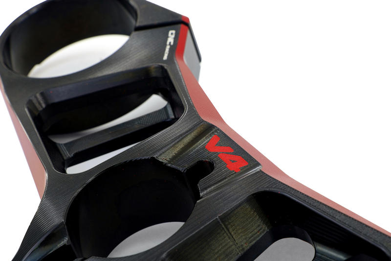 Piastre di sterzo Ducati Panigale V4 - Superiore - BICOLOR Black/Red