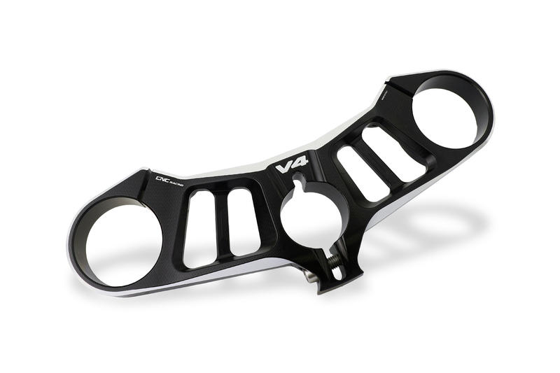 Piastre di sterzo Ducati Panigale V4 - Superiore - BICOLOR Black/Silver