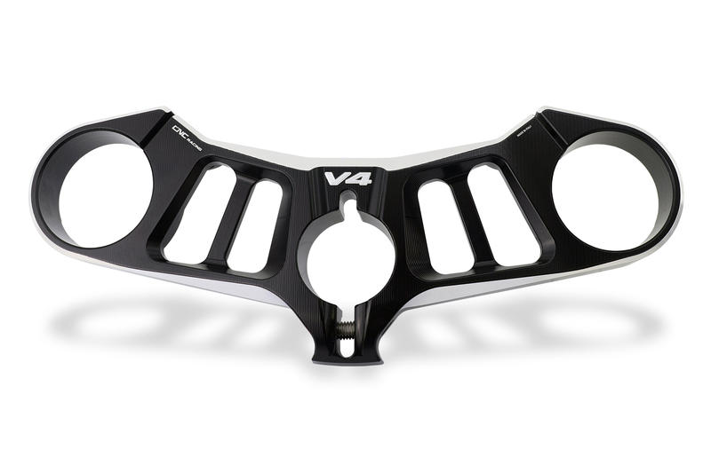 Piastre di sterzo Ducati Panigale V4 - Superiore - BICOLOR Black/Silver