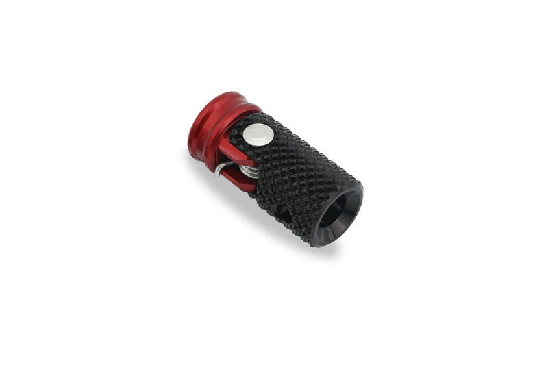 FOLDING PEG SPORT REAR BRAKE LEVER - M6 Black/Red