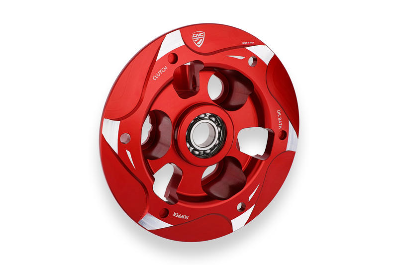 Pressure plate oil bath clutch Ducati with bearing - BICOLOR Red