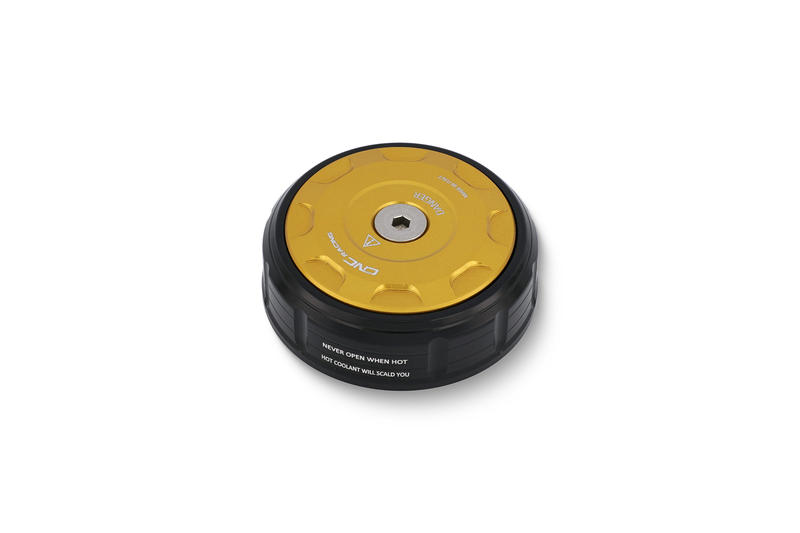 Radiator cap cover Ducati BICOLOR Black/Gold