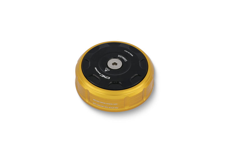 Radiator cap cover Ducati BICOLOR Gold/Black