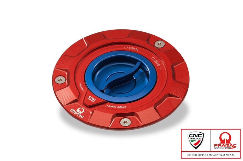 Fuel tank cap - Pramac Racing Limited Edition Red/Blue