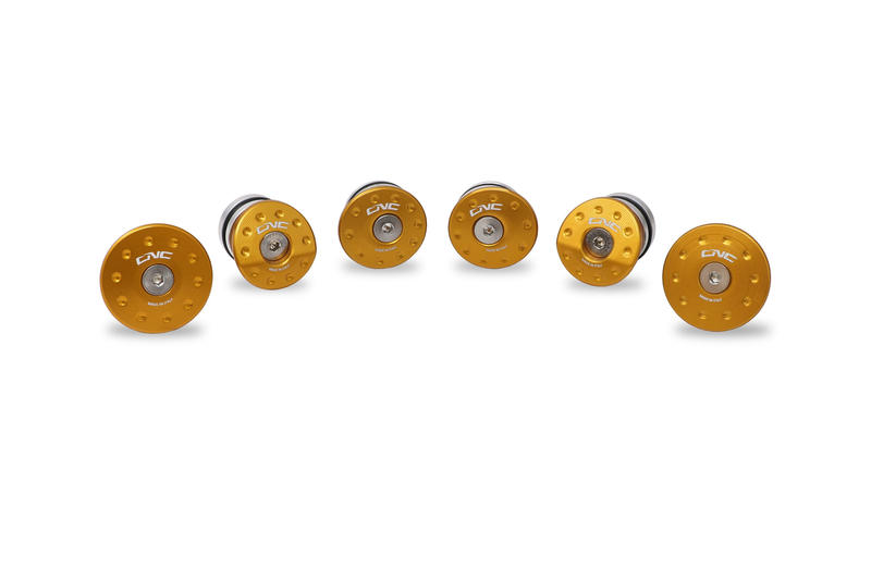 Frame caps sets MV Agusta Superveloce (6 pcs to be mounted with TC323) Gold