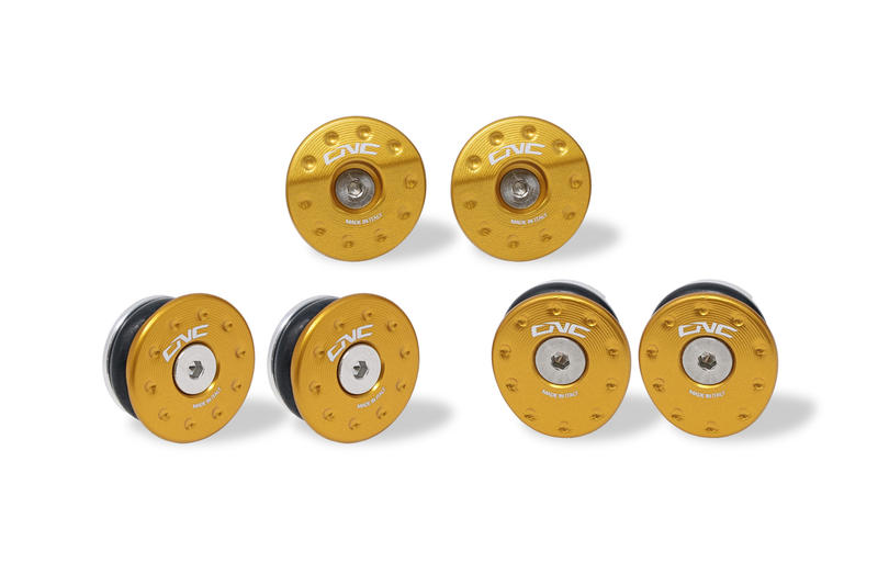 Frame caps kit MV Agusta - Front frame Gold